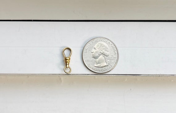 Antique 14k Gold Dog Clasp With Rotating Swivel - image 6