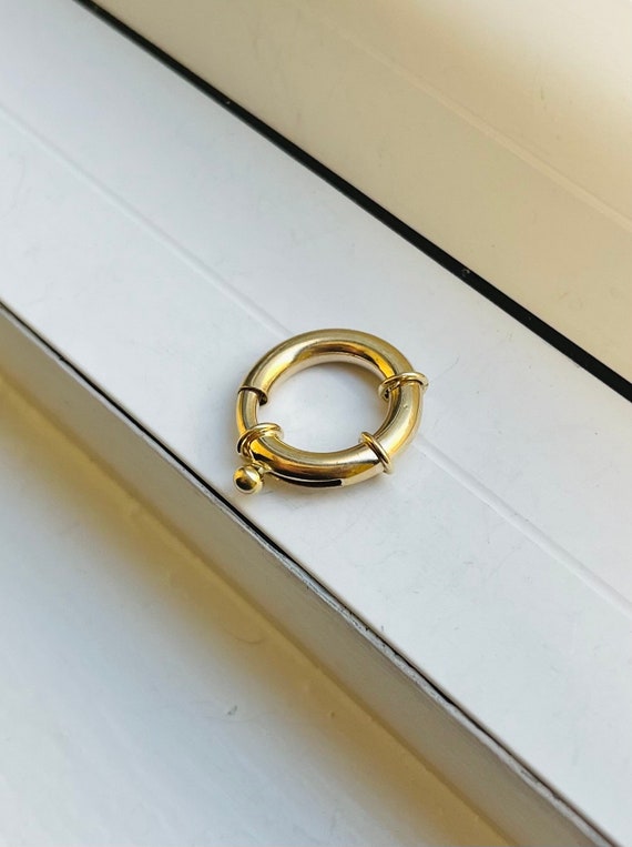 Vintage 14k Gold Large Italian Bolt Spring Clasp