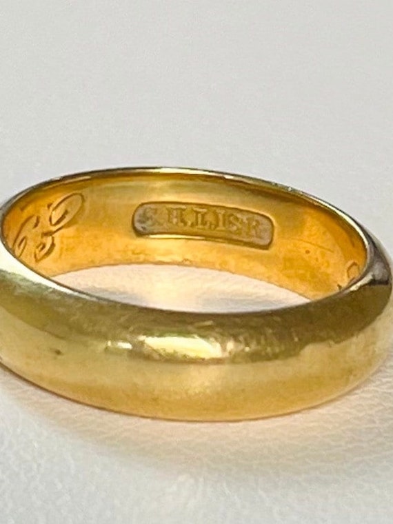 Estate Antique Edwardian 18k Gold Handmade Band c… - image 5