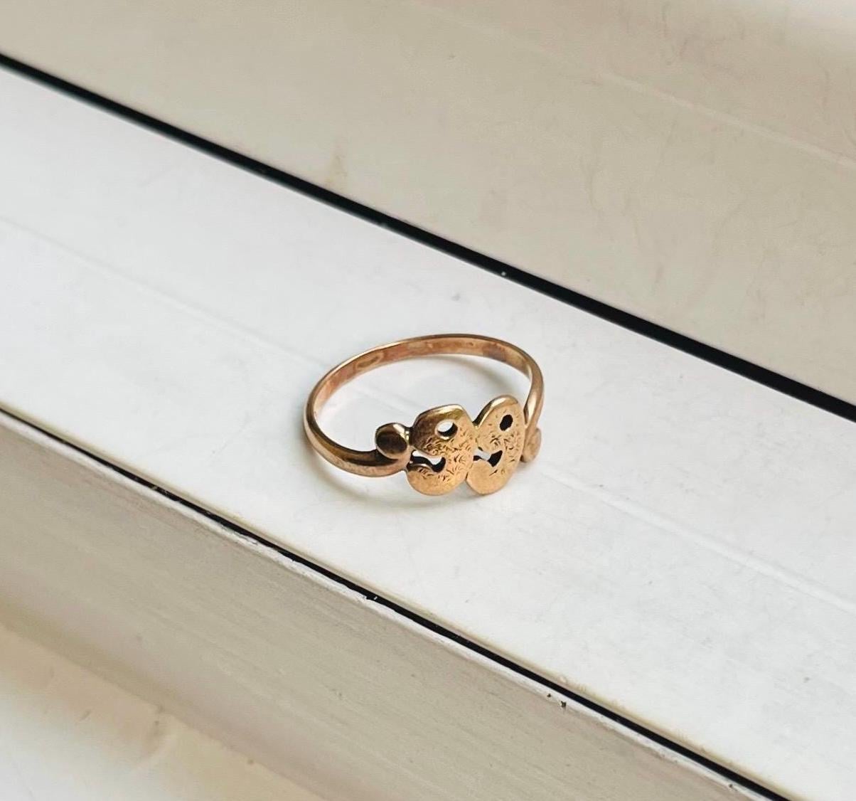 Vintage 10k Gold “99” Number Ring - Etsy