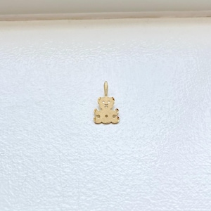 Vintage 14k Yellow Gold Dainty Teddy Bear Pendant by Michael Anthony