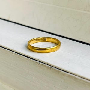 Antique Estate 18k Yellow Gold Hallmarked Band