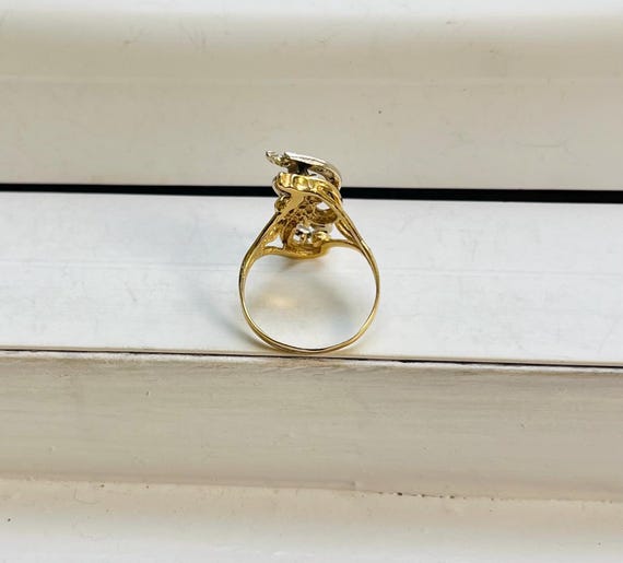 ヴィンテージ レトロ 14K ゴールド レター「F」リング セット 