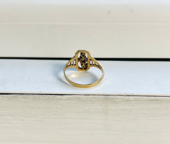 Antique 14k Gold Ring Set with Sapphire and Pearls - image 5