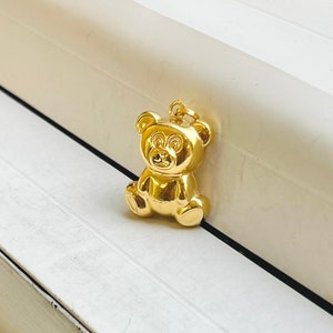 Vintage 18k Gold Teddy Bear Pendant Charm