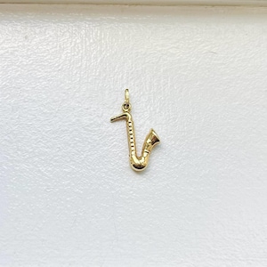 Vintage 14k Yellow Gold Saxophone Charm