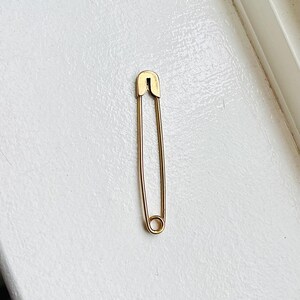 Vintage 14k Yellow Gold Safety Pin