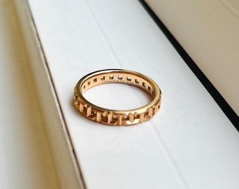 Tiffany & Co. Italy 18k Rose Gold “true T.” Narrow Band - Etsy