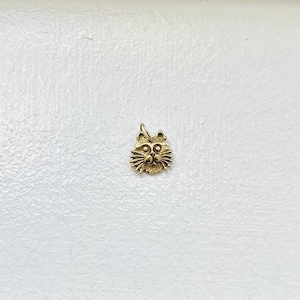 Vintage 14k Yellow Gold Cat Charm