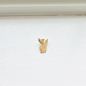 Vintage 14k Yellow Gold Playboy Bunny Pendant by Michael Anthony