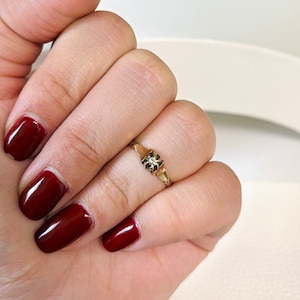 Antique Estate 10k Gold Ring With Center Diamond