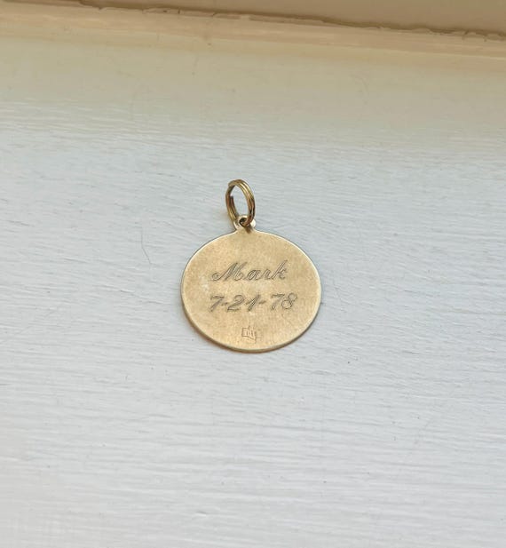 Vintage Celestial Retro 14k Gold Cancer Zodiac Ro… - image 8