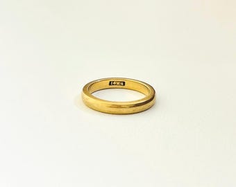 Antique 14k Yellow Gold JR Wood & Sons Hallmarked Thick Band
