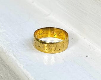 Antique Rare 22k Gold Tiffany & Co. Band c.1915 With Hand