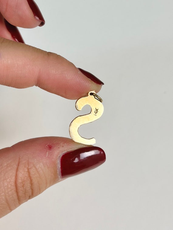 Vintage 14k Gold “S” Letter Pendant Charm - image 5