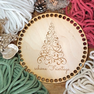 personalized wooden bases to crochet for a crochet basket, engraved wooden base, Christmas gift DIY