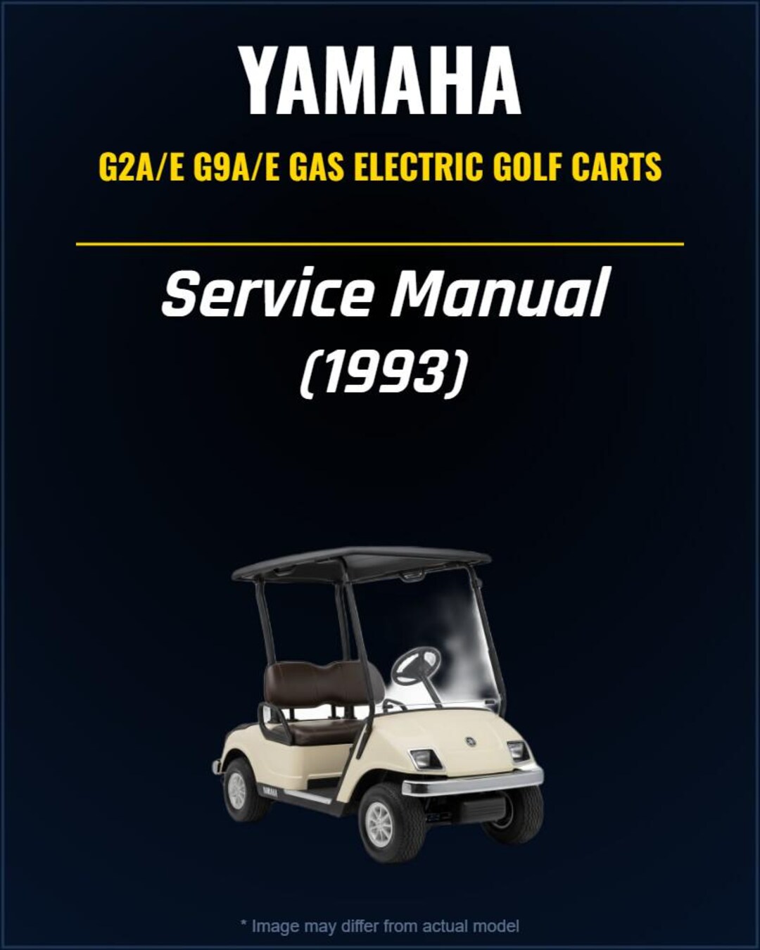 1993 YAMAHA G2A/E and G9A/E Gas and Electric Golf Carts Service Repair Manual Download - Etsy