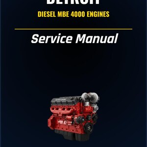 Instrukcja serwisowa i napraw silników DETROIT DIESEL MBE 4000 Pobierz plik PDF