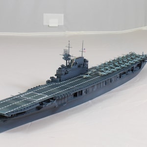 Built ship model 1/700 USS Enterprise CV-6 May 1942 Battle of Midway