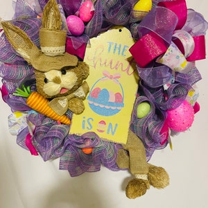 Easter Wreath with Sisal bunny attachment