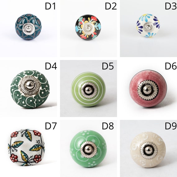 Decokrafts Set of 6 Ceramic Dresser Drawer Cupboards Desks