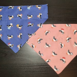 Cute Dog Bandana - Puffin Nuffin&#39; - neckerchief - pet scarf - pet bandana