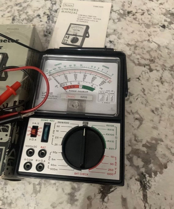 Vintage Sears Portabla 41 range Multimeter 5205 With Battery Etsy