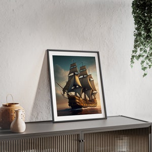 1700s Sailing Ship Print, Printale Warship, Beach House,  Wall Art, Sailing Ship Painting, Coastal Home, INSTANT DOWNLOAD