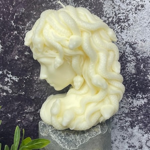 Medusa Gordon Candle, Woman with Snakes on Head Soy Candle, Greek Art Style Handmade Soy Candle, Aesthetic Candle, Home Decor, Gift for Her