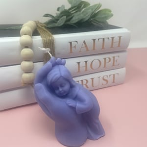 Liebevolle Mutter mit Baby, Handskulptur Kerze, Soja Stumpenkerze, Wohnkultur, Tischdekoration, Einweihungsgeschenk, Geschenk für Sie