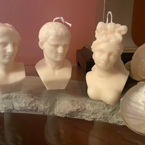 Greek and Romans Sculpture Candle, Venus, Agrippa, and Piano Girl Bust Candles, Aesthetic Candle, Handmade Soy Candle, Home Decor