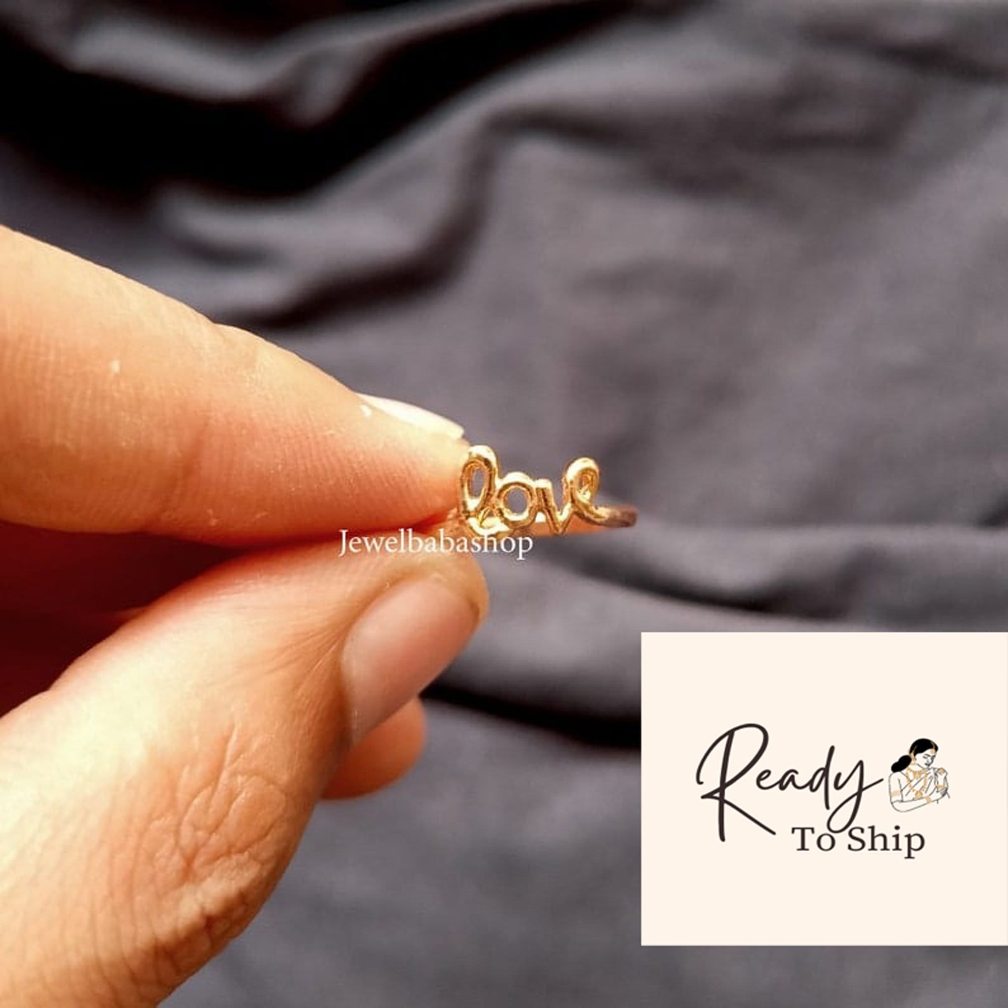Gold Name Ring Solid 14 Rose Gold Personalized Ring, %100 Handmade Custom Name  Ring - Etsy