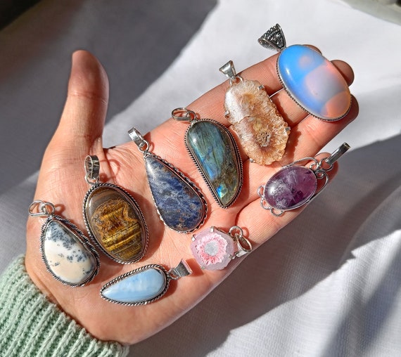 Lotto Di Anelli Fatti A Mano Di Design Labradorite E Pietre - Foto 3