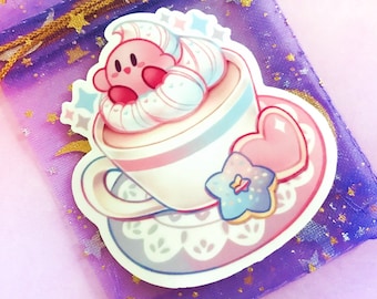 Kirby Cappuccino || 2.5&quot; Glossy Vinyl Sticker