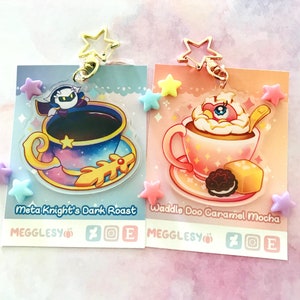 Dark Roast + Salted Caramel Mocha || 2.5" Double Sided Acrylic Charms