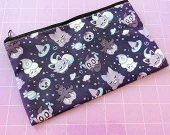 Ghost Type || Pencil Case / Makeup Bag / Pouch for organization / travel bag