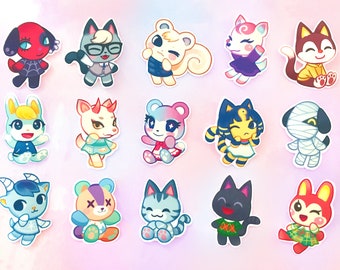 Animal Villager 2&quot; Stickers || 25 Villagers Total || Glossy Vinyl