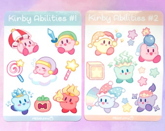 Baking With Kirby A6 Vinyl Sticker Sheet | Etsy