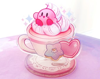 Kirby Cappuccino || Double Sided Acrylic Standee / Figure / Statue