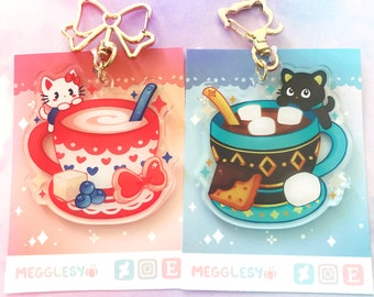 Kitty & Choco || Acrylic Charms 2.5" Double Sided
