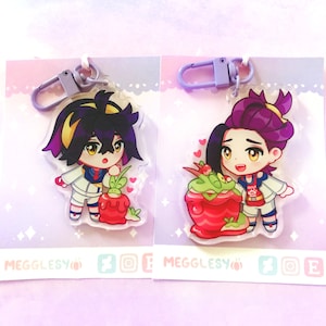 Kieran || 2.5" Double Sided Clear Acrylic Charms
