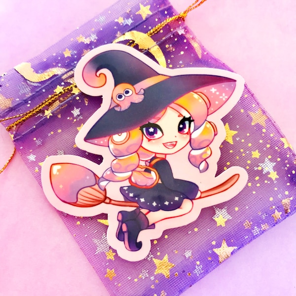 Witchy Octoling || Glossy Vinyl Sticker