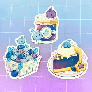 Blueberry Treats || Glossy Vinyl Stickers