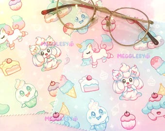 Cake & Ice Cream / Sherbet Swirl Microfiber Cloths || For cleaning Glasses / Screens / Monitors