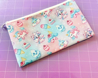 Cake & Ice Cream || Pencil Case / Makeup Bag / Pouch for organization / travel bag