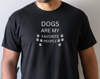 Camiseta para amantes de los perros, camiseta gráfica "Los perros son mis personas favoritas"