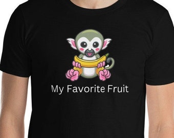 My Favorite Fruit Unisex Galaxy Monkey T-Shirt, XS-3X,5 Color Options