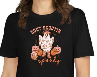 Boot Scootin' Spooky Ghost T-Shirt: Western Halloween Tee