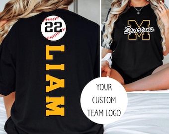 Custom Team Name Shirt Glitter Football Shirt Mascot Shirt Gift for Mom School Spirit Mother&#39;s Day Gift Idea Cheer Coach Game Day Dance Tee