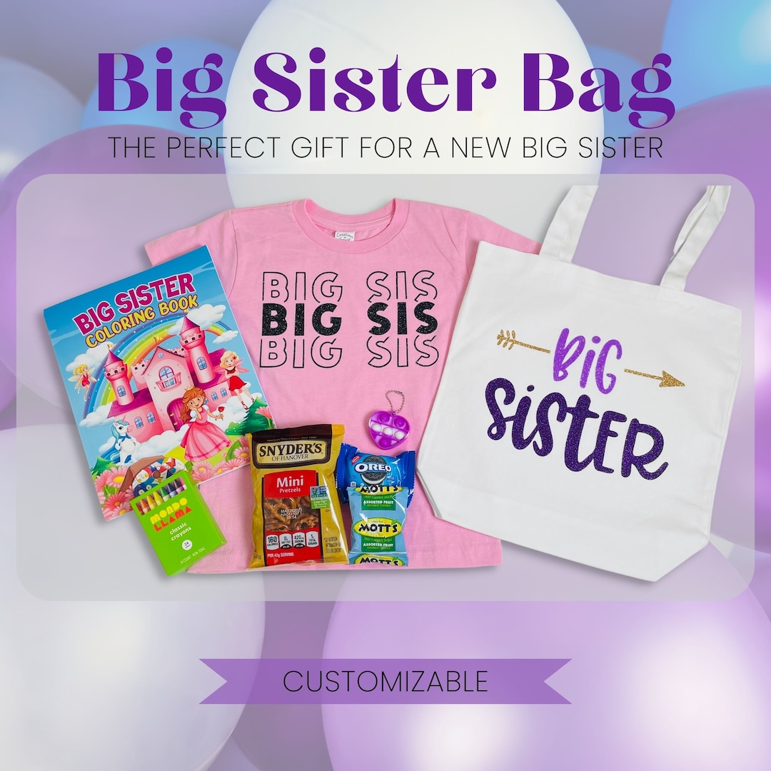 Big Sister Gift Box, Personalized Big Sister Gifts, Big Sister Gift Bag
